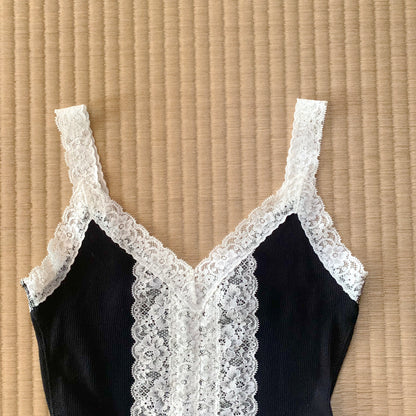 bi-color lace camisole
