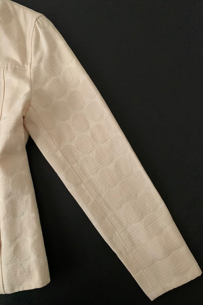 pale beige dot high neck jacket