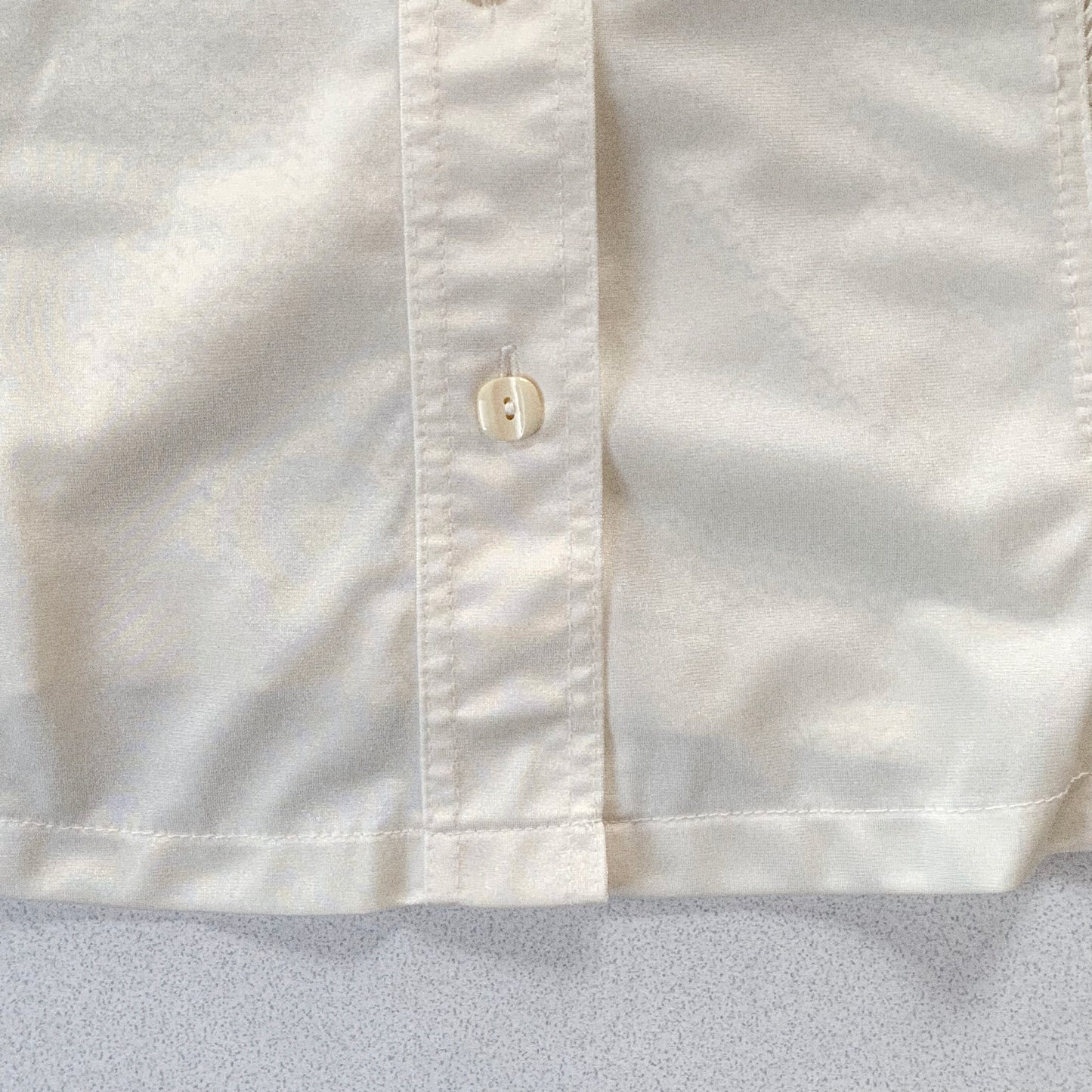 Ivory mesh satin shirt