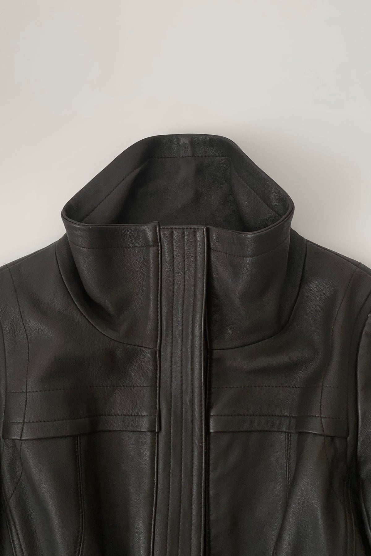 dark brown lamb leather jacket