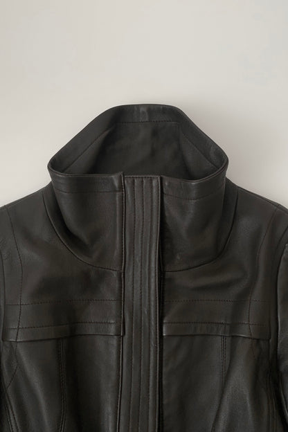 dark brown lamb leather jacket