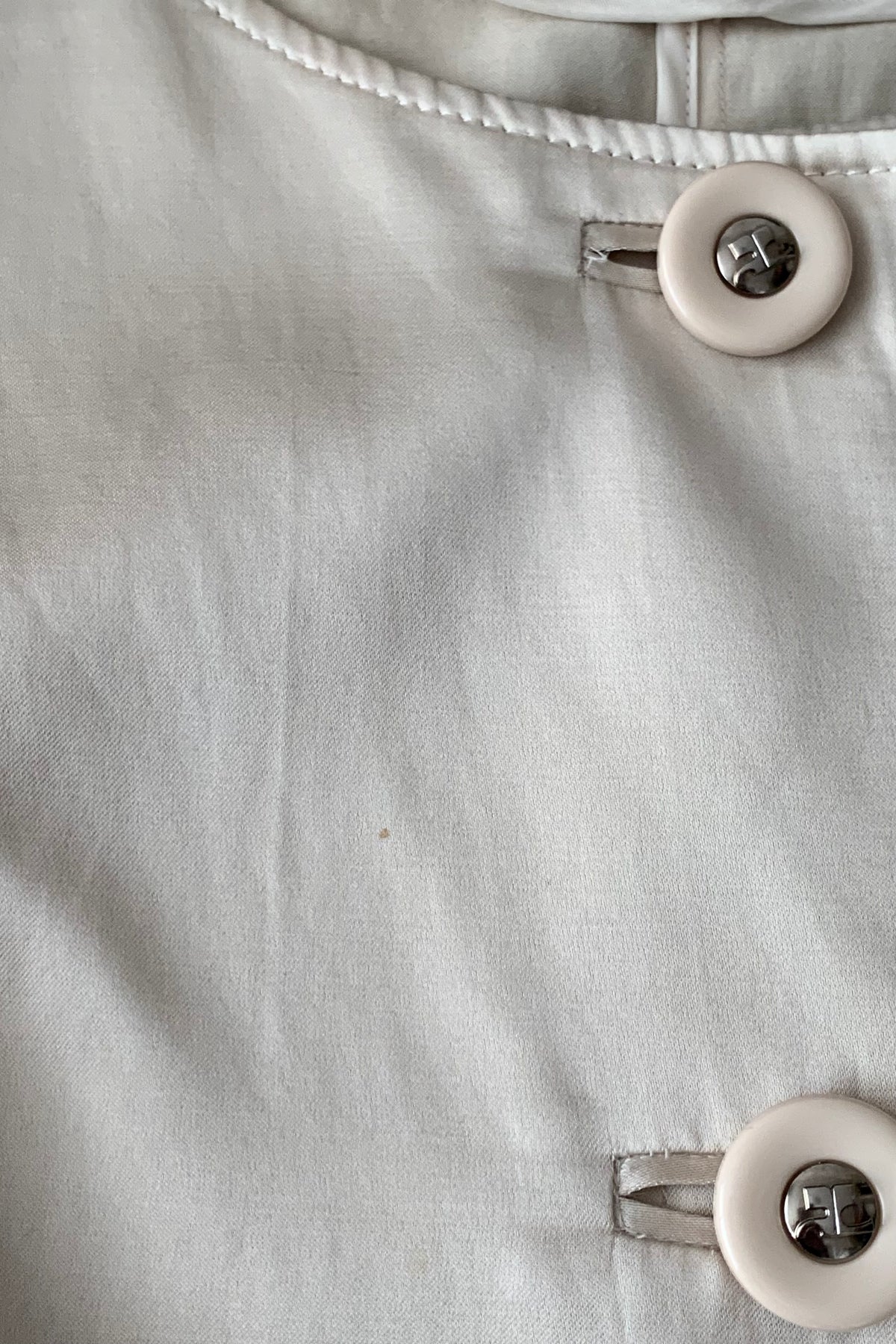courreges cream satin short jacket