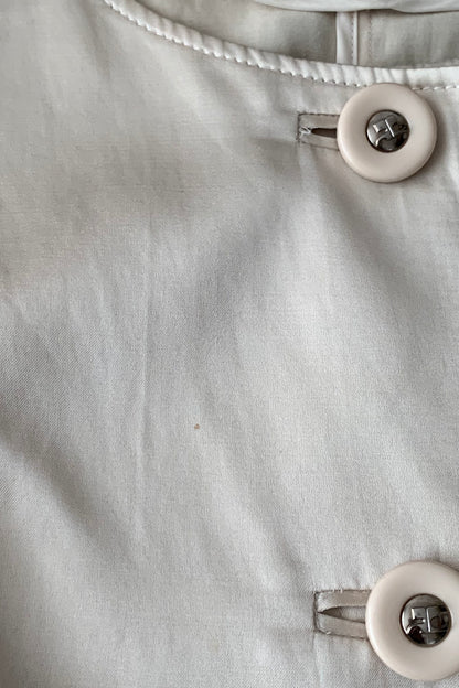 courreges cream satin short jacket
