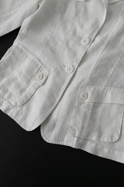 white linen light jacket