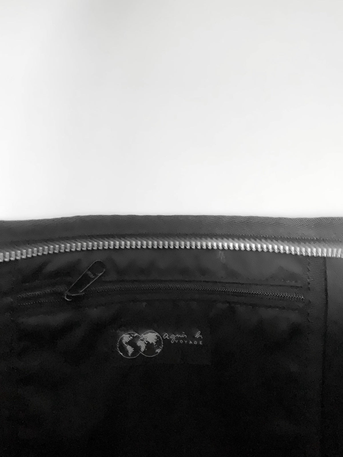 agnes b. black nylon bag