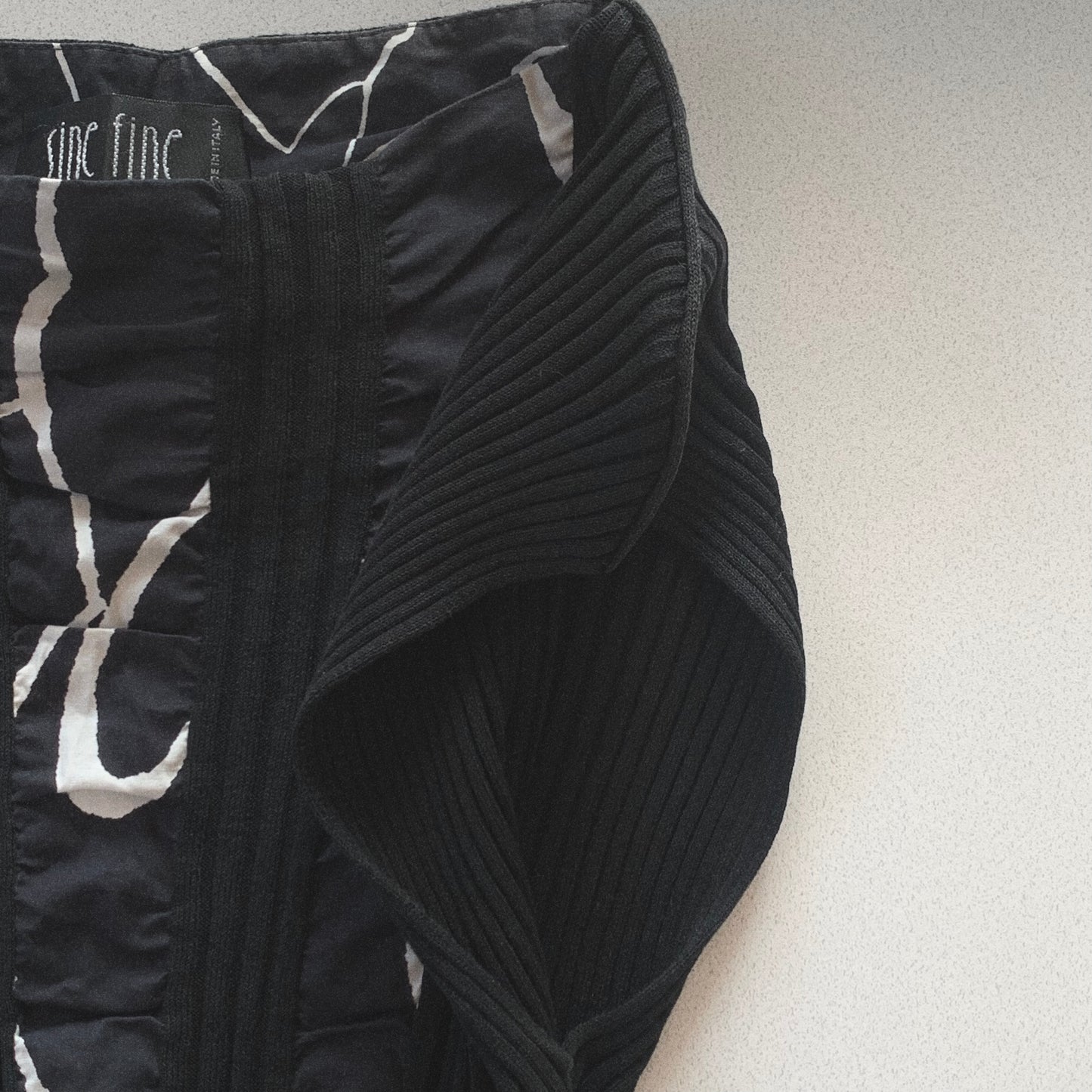 Italy rib print vest