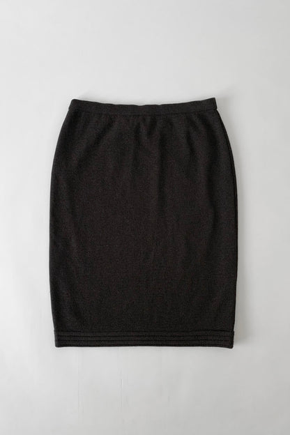 Italy charcoal gray knit skirt