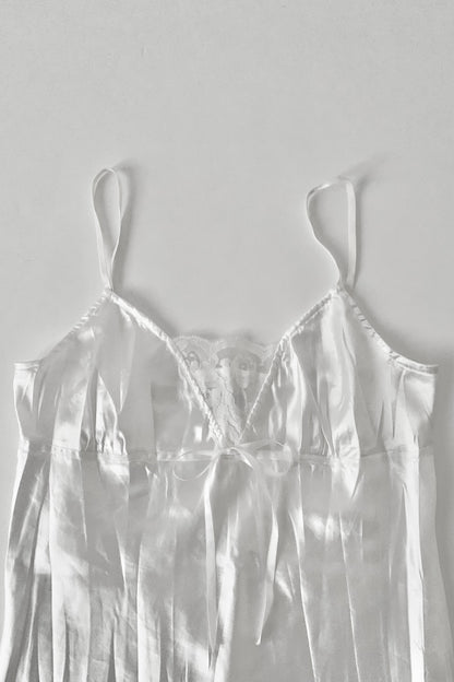 white satin lace camisole