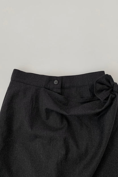 MaxMara dark  gray wrap wool pants