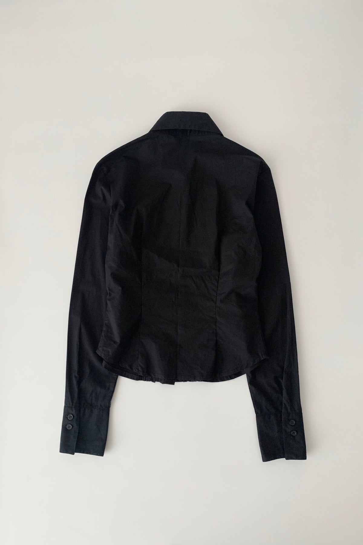 black centre frill shirt