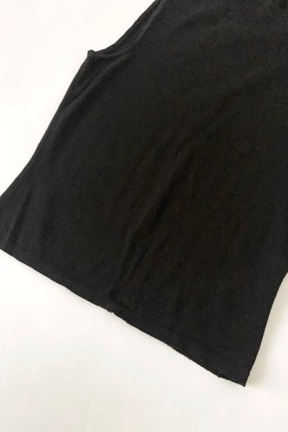 Italy black wool vest
