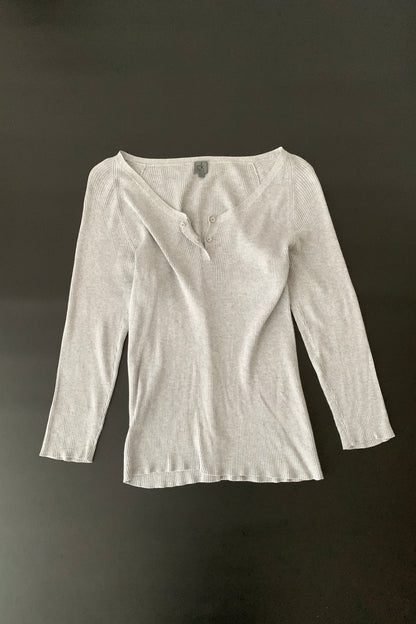 Calvin Klein gray rib cotton tops
