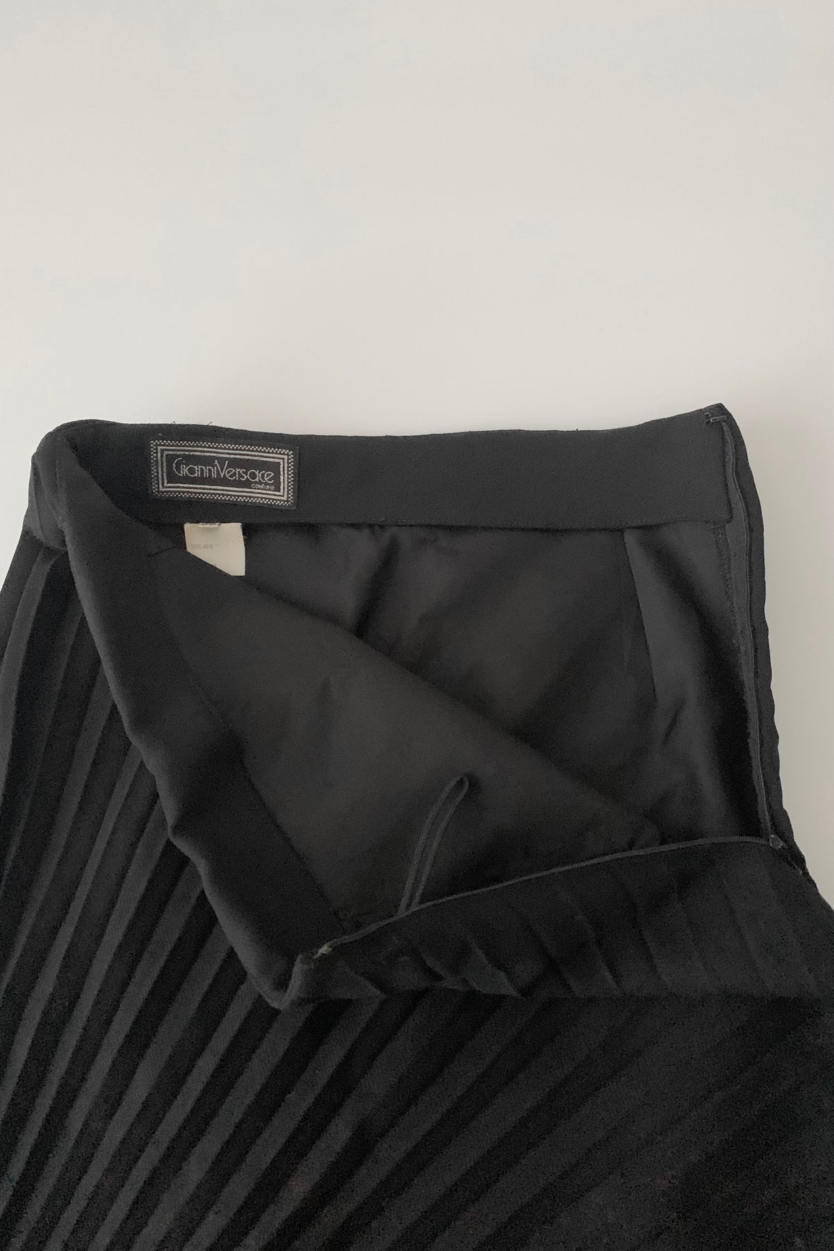 Italy black diagona pleats asymmetry skirt