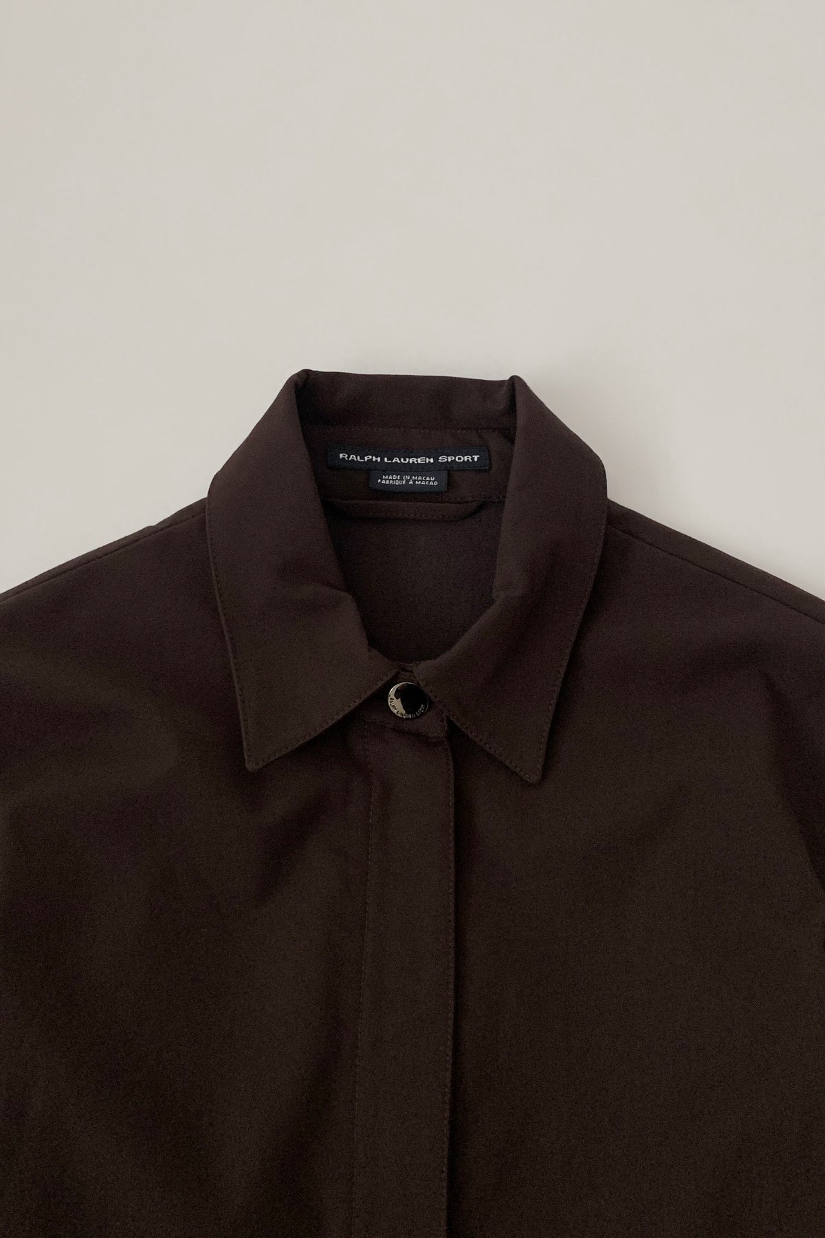 dark brown zip light jacket