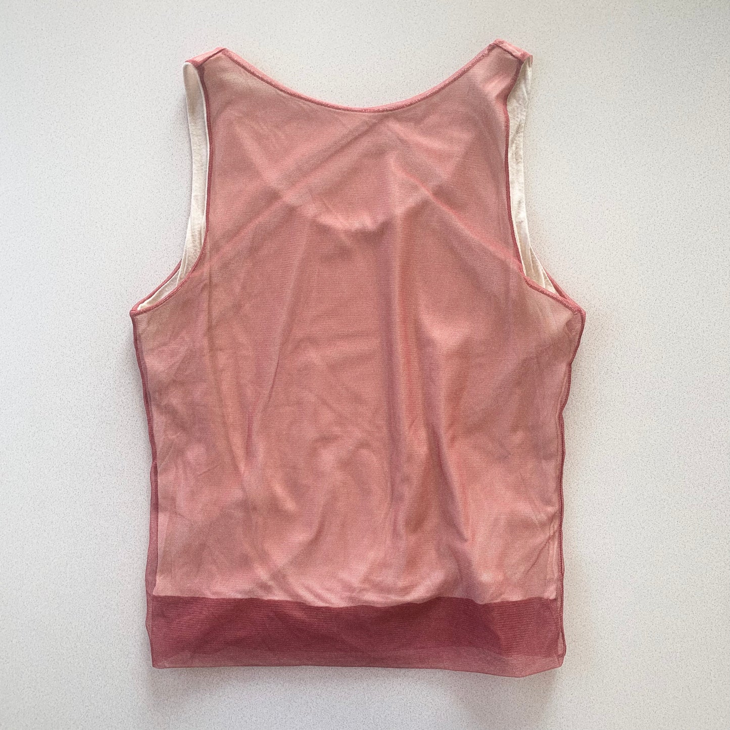Italy dusty red sheer tops