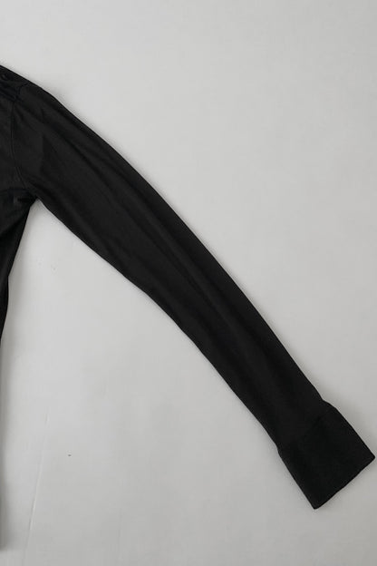 Italy black over sized long shirt
