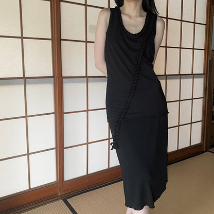 black braid design tunic