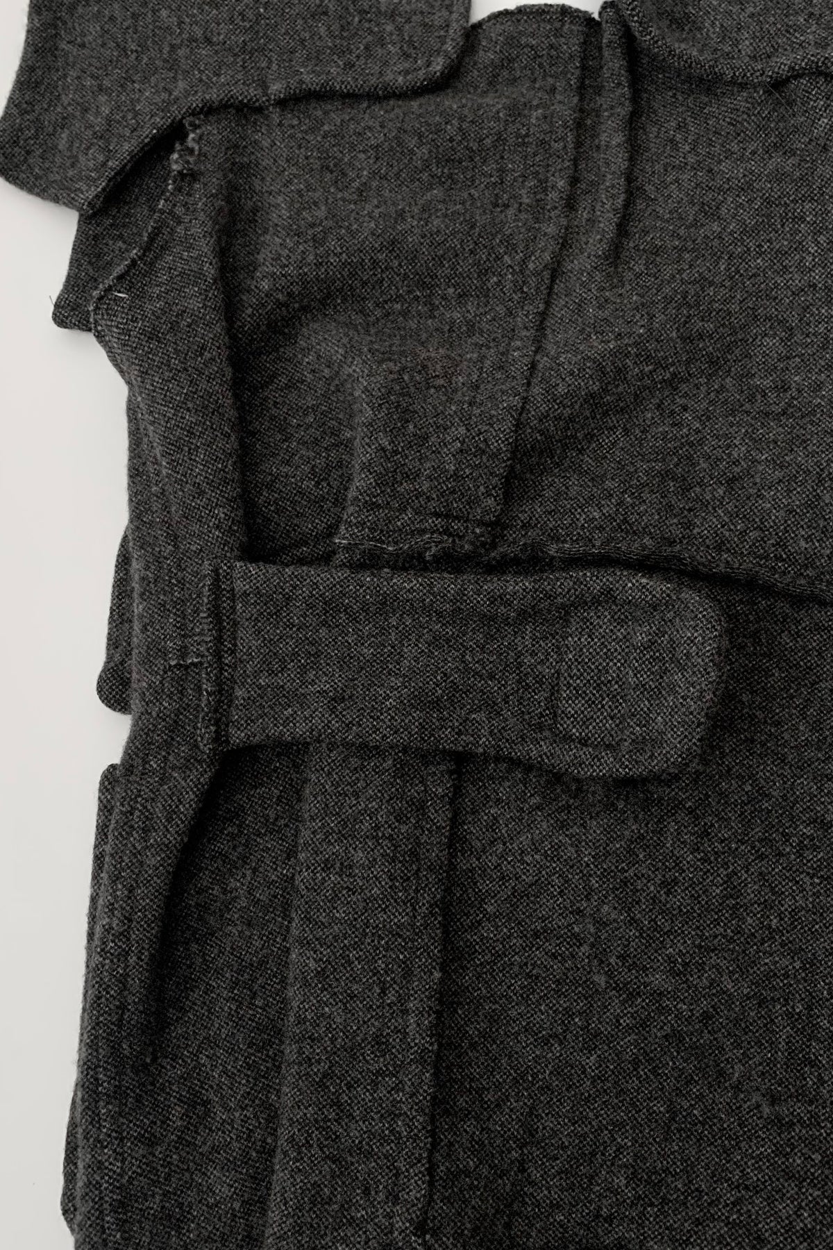 dark gray patchwork wool tops
