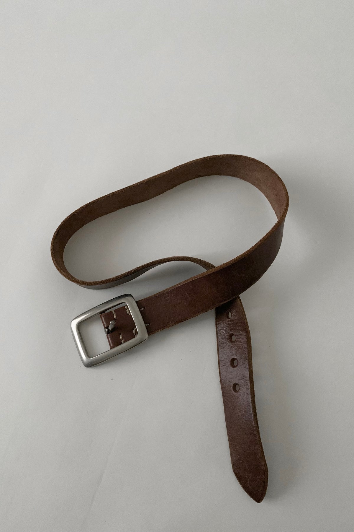brown vintage leather belt