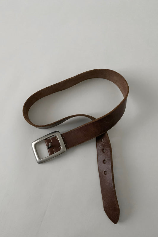 brown vintage leather belt