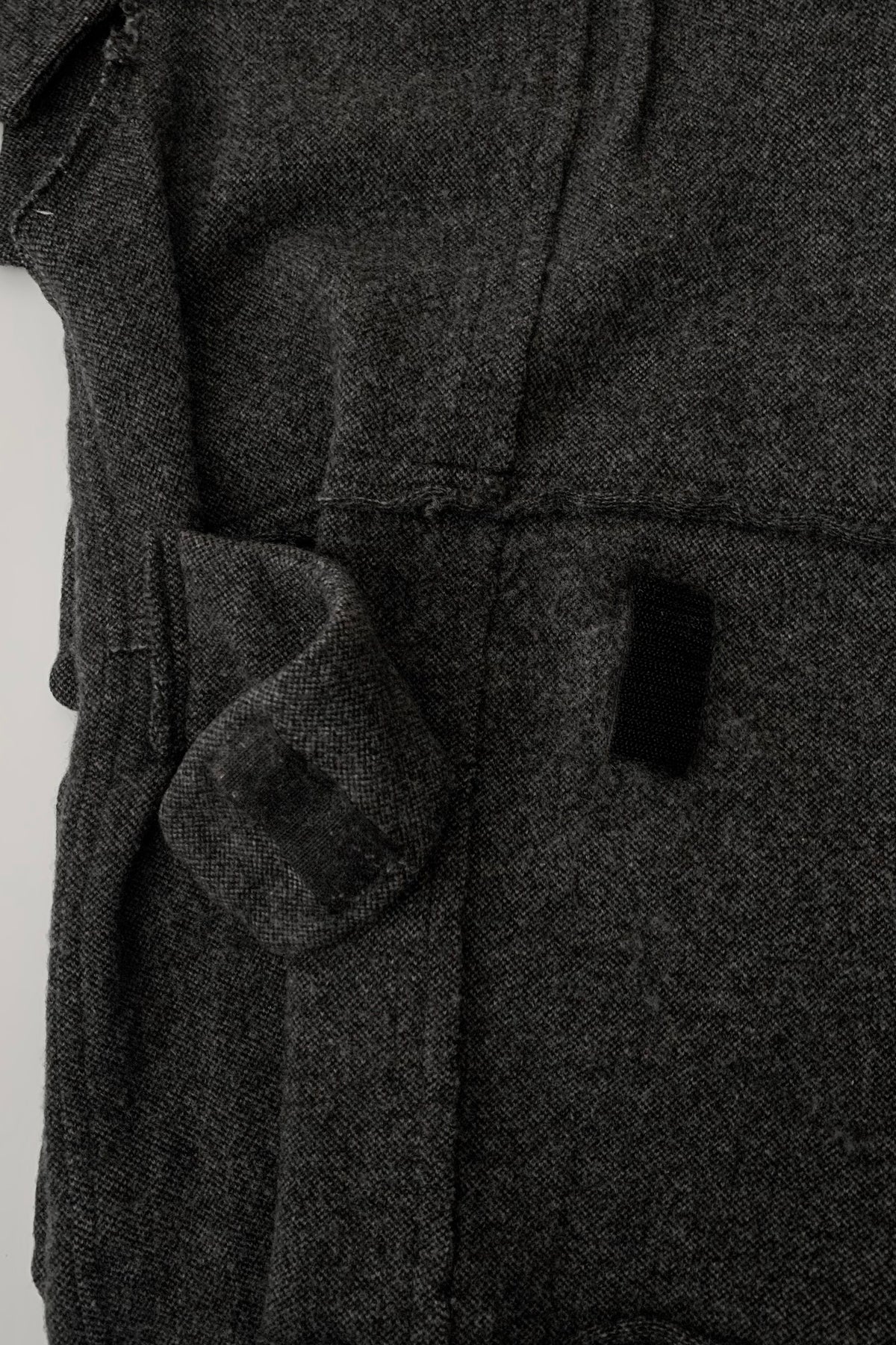 dark gray patchwork wool tops
