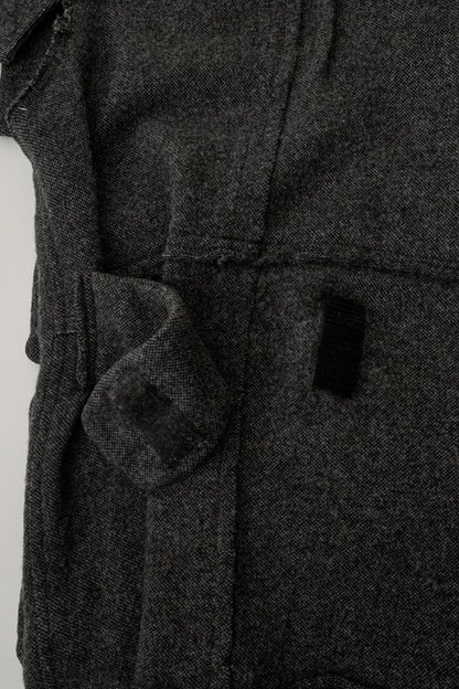 dark gray patchwork wool tops
