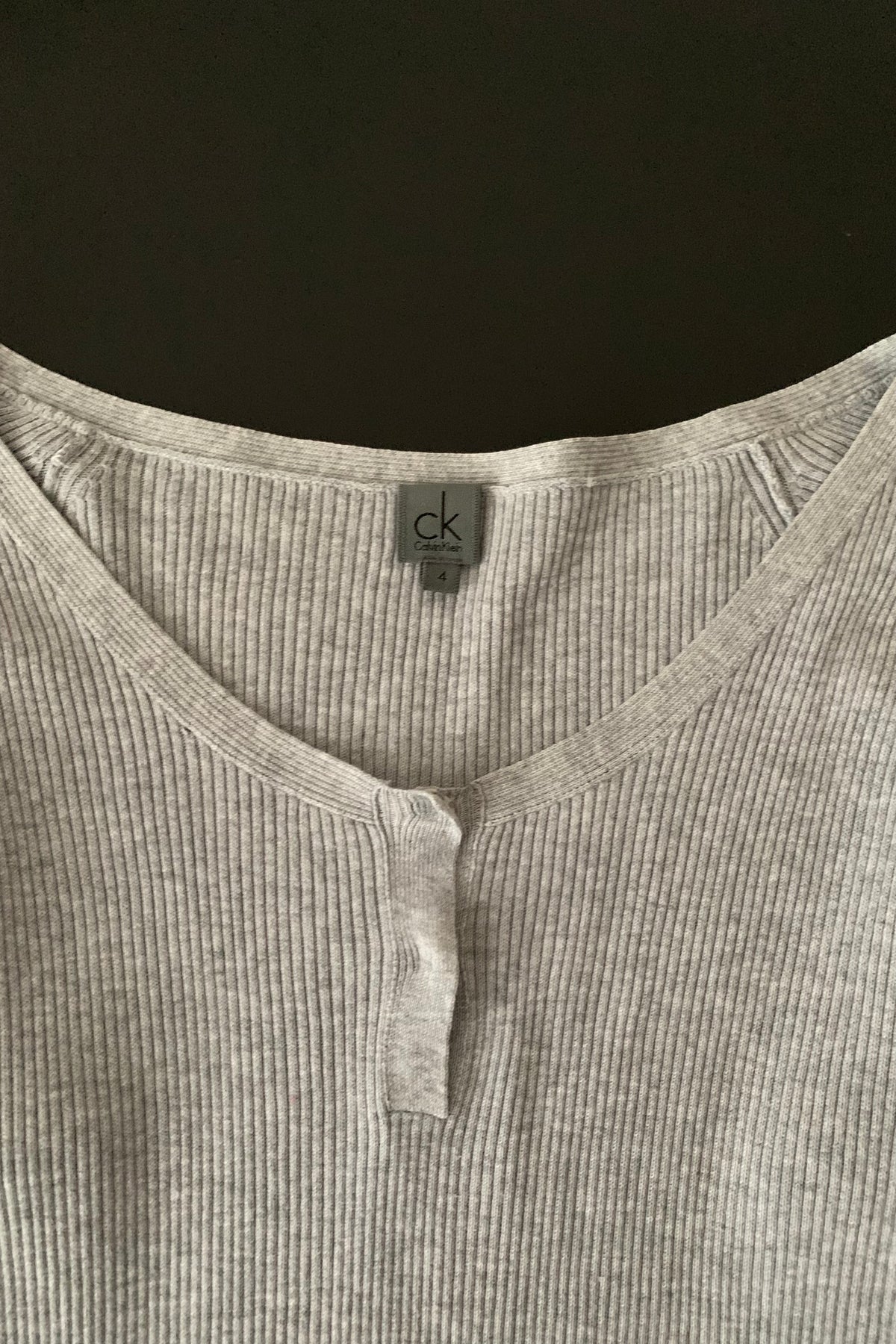 Calvin Klein gray rib cotton tops