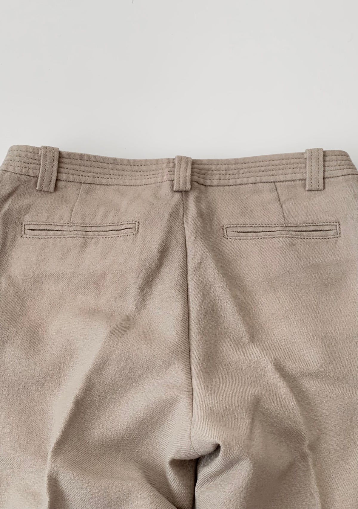 yellow beige wool pants