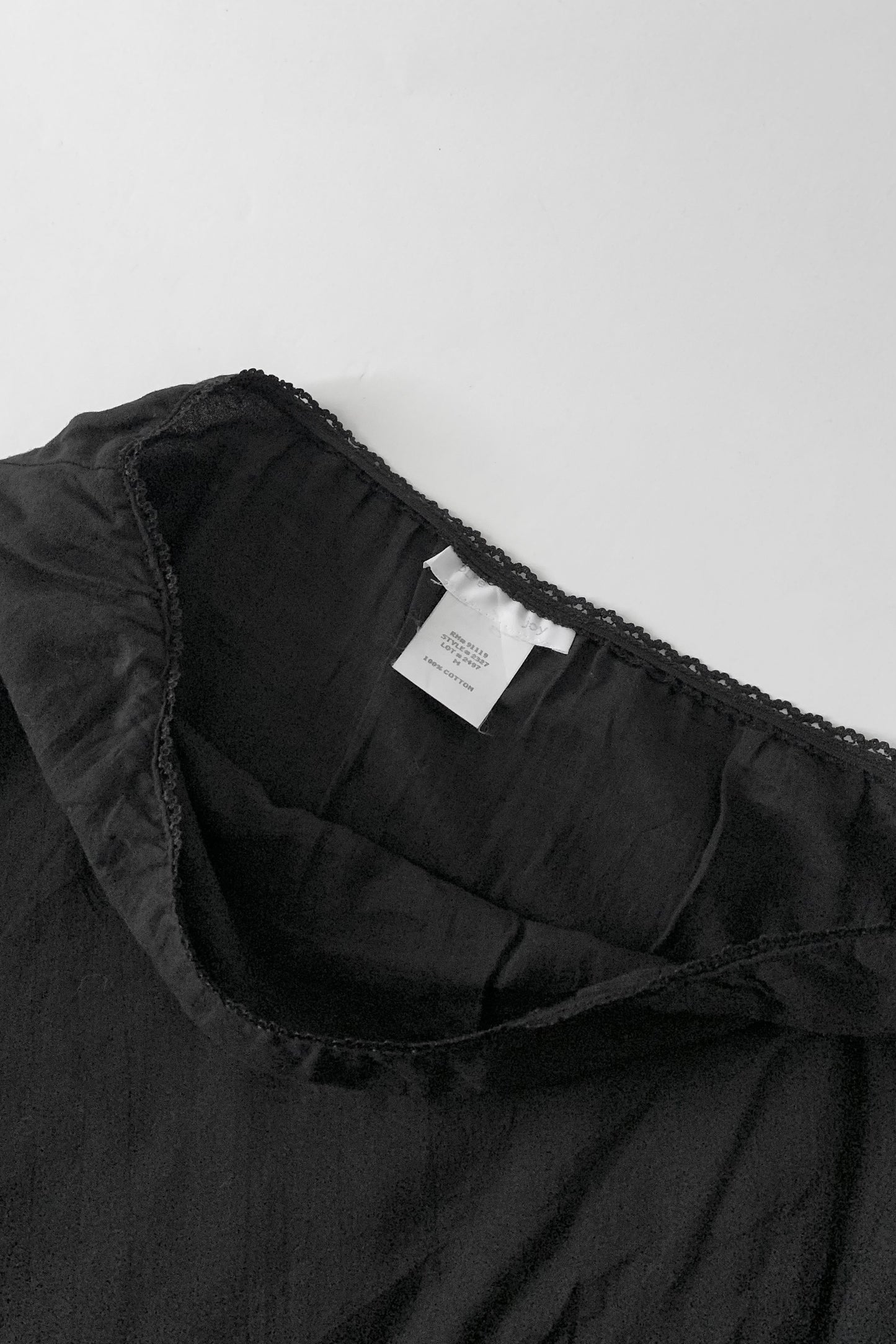 usa black frill long cotton skirt