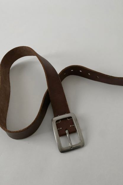 brown vintage leather belt
