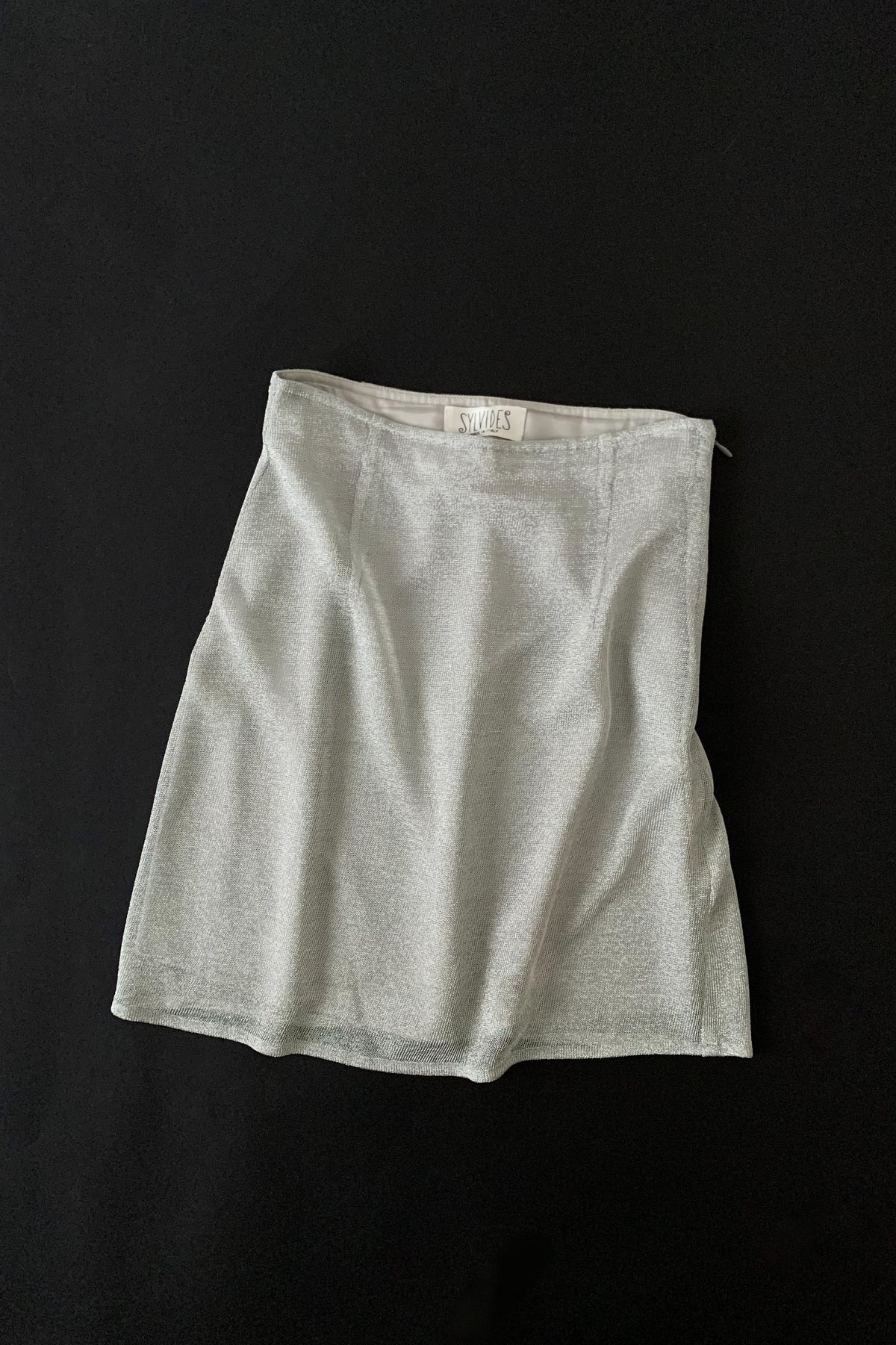 Italy silver summer knit skirt