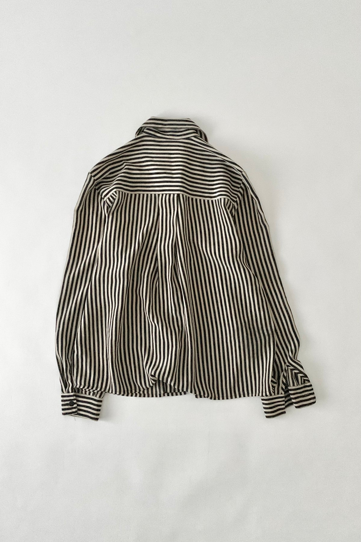 bi-collar stripe shirt