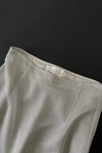 Italy silver summer knit skirt