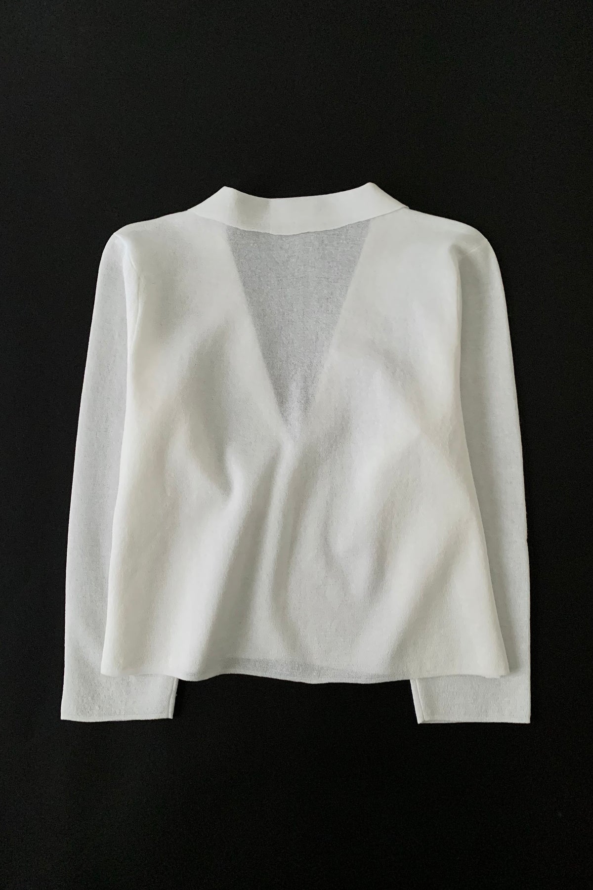 white see-through cardigan