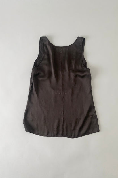 MaxMara brown satin beads tops