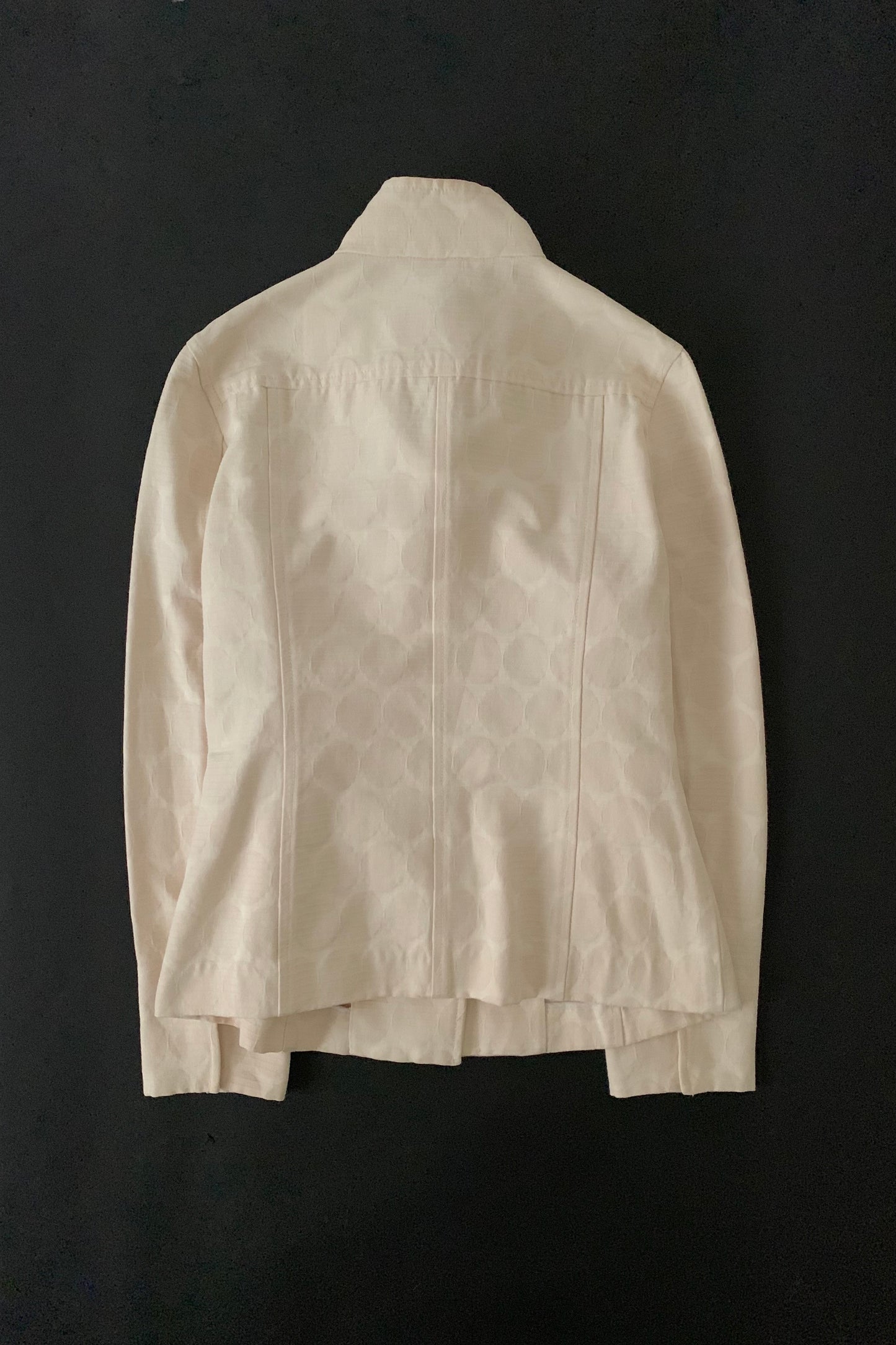 pale beige dot high neck jacket