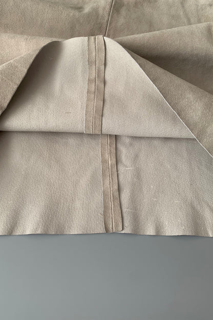 Italy suede leather mini skirt