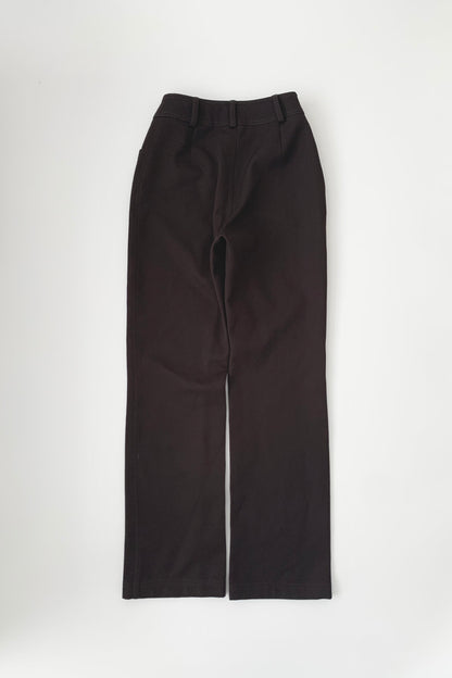 dark brown high-waist pants