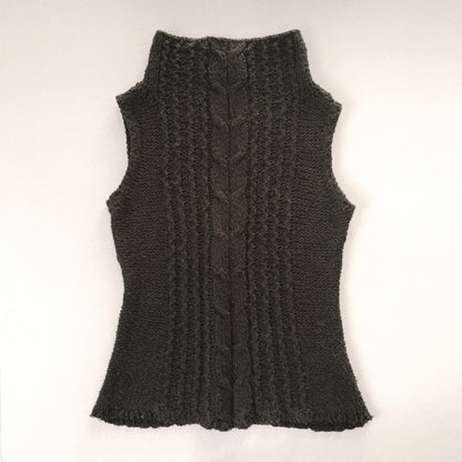 black knit design vest