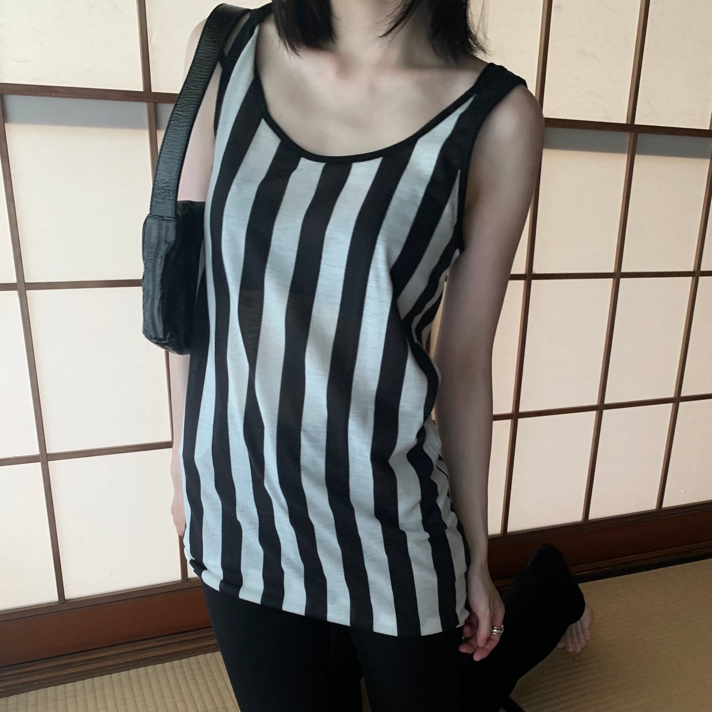 bi-color stripe tunic