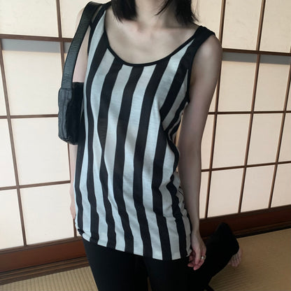 bi-color stripe tunic