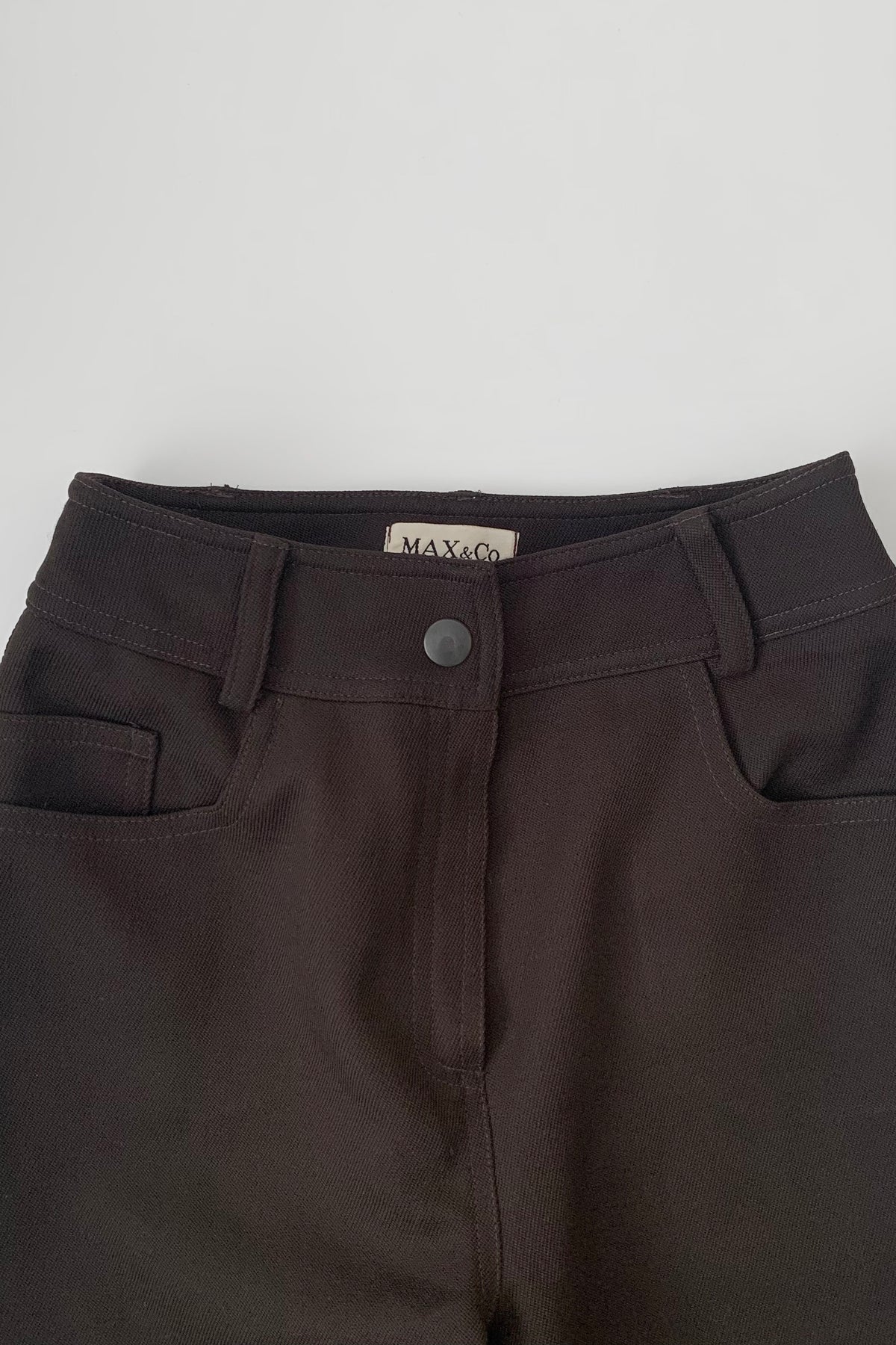 dark brown high-waist pants
