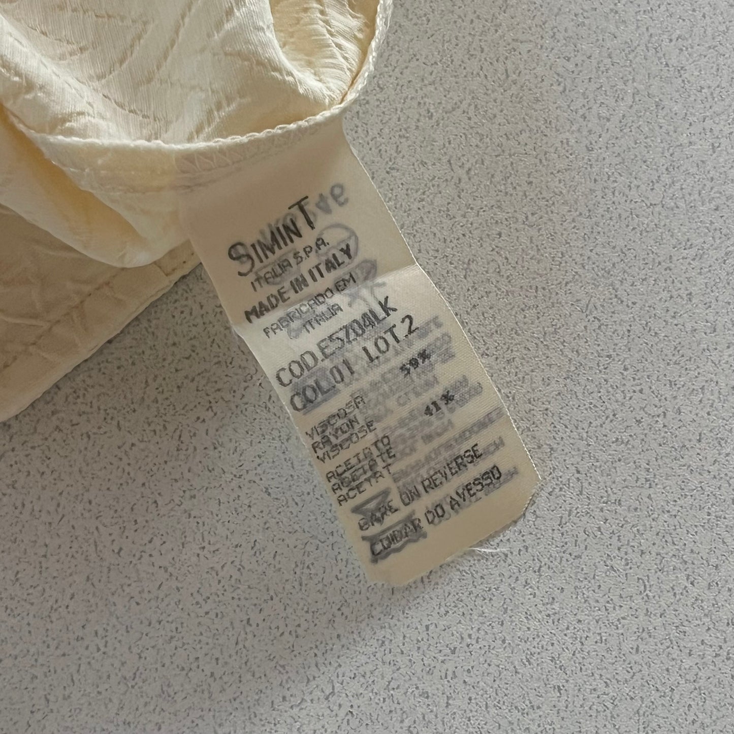 ARMANI pale yellow vest