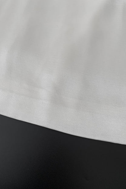 cream satin midi skirt