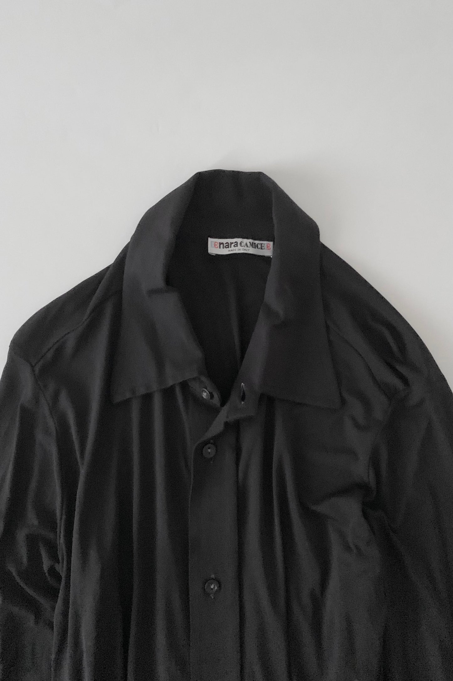 Italy black over sized long shirt