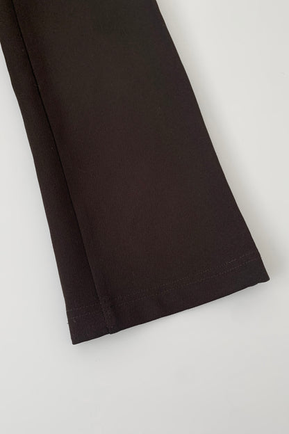 dark brown high-waist pants