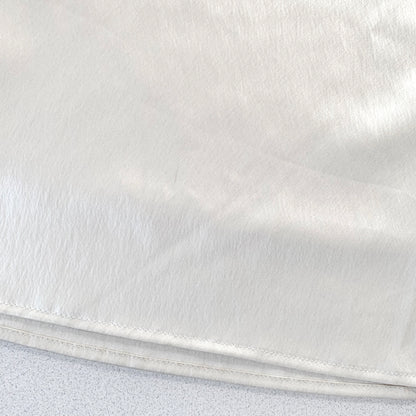 champagne gold satin long skirt