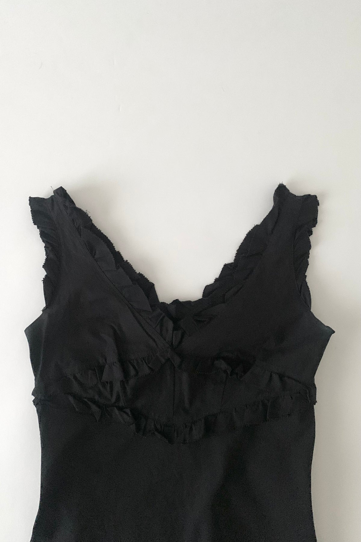 Burberry black frill camisole