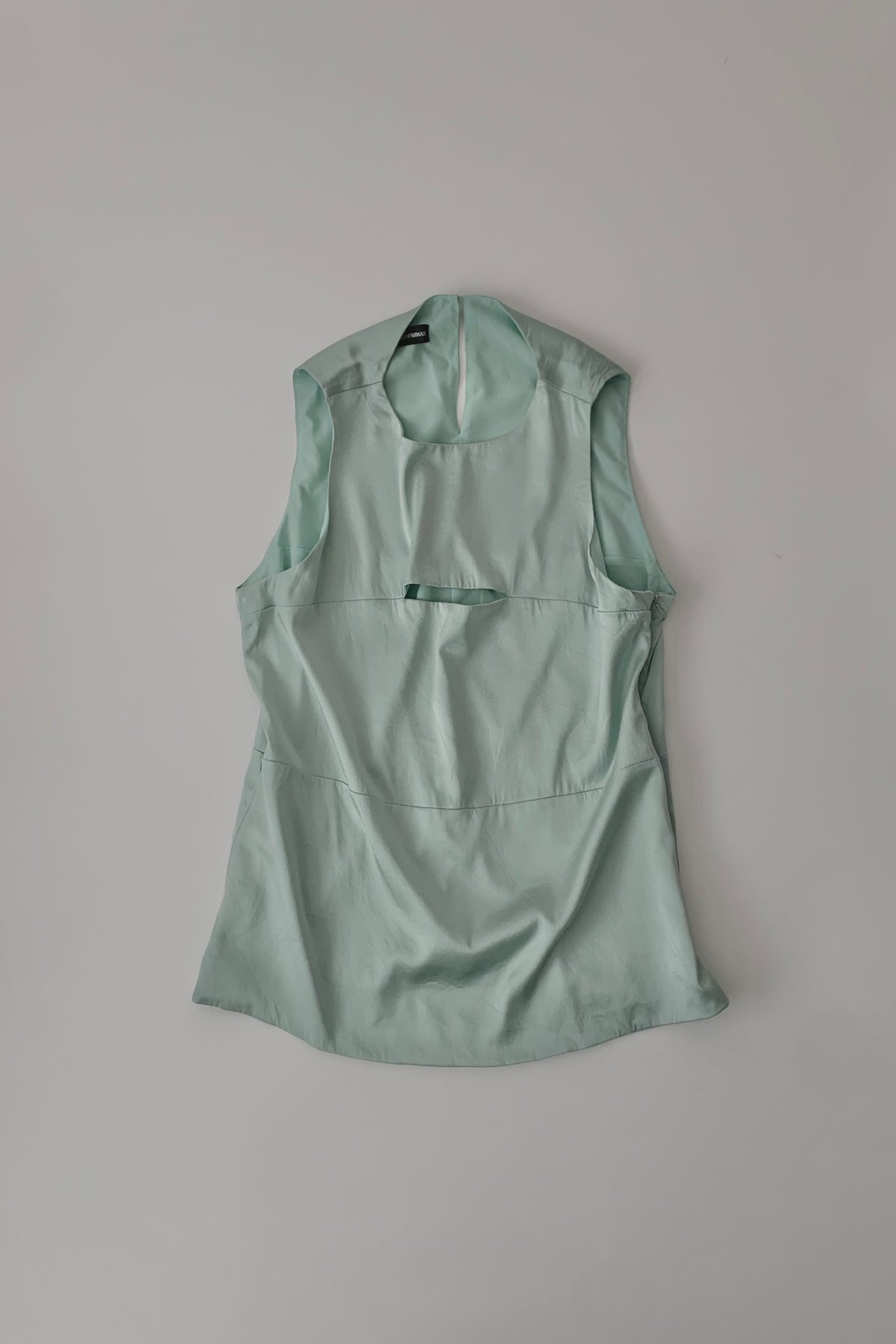 ARMANI mint green silk tops