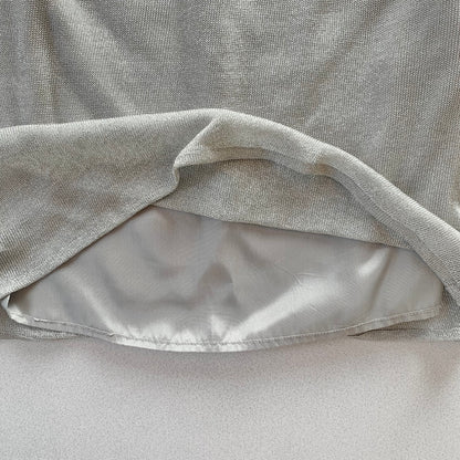 Italy silver summer knit skirt